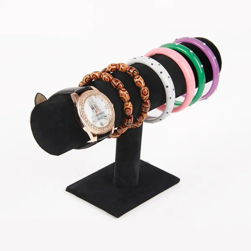 Portable Velvet Bracelet Bangle Necklace Display Stand Holder Watch Jewelry Orga
