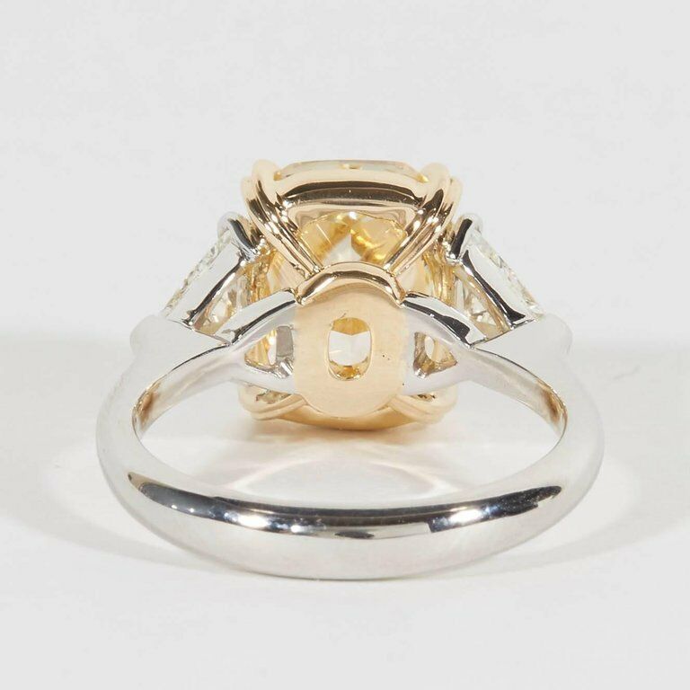5 Carat Fancy Yellow Engagement Ring GIA Certified 5.02 CT
