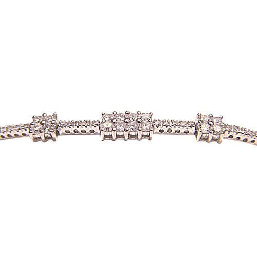 ROUND BRILLIANT CUT DIAMOND BOX AND LINE TENNIS DIAMOND BRACELET