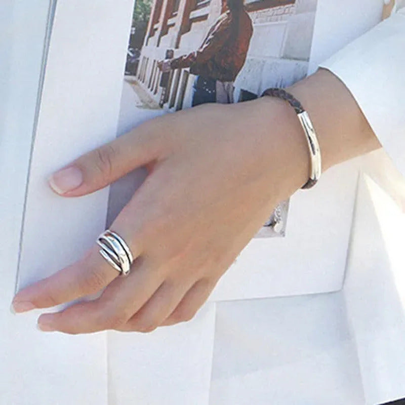 Rings for Women Adjustable Geometric Irregular Rings Exaggerated Novel Jewelry