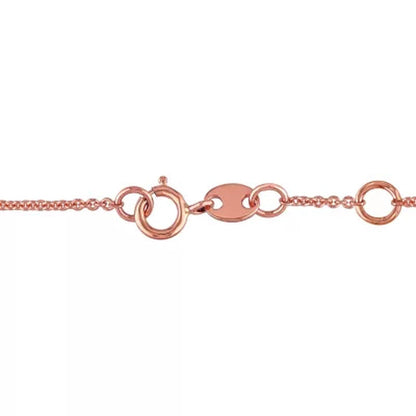 Diamond-Accent Charm Station Bracelet in 14K Rose Gold