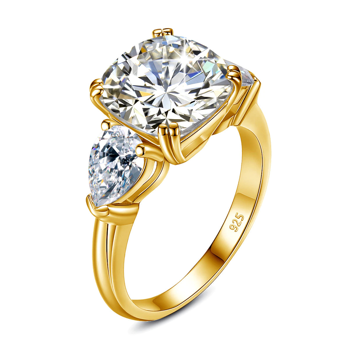 Certified Square 5Ct Cushion Halo Moissanite Ring 925 Silver 10*10Mm Stone
