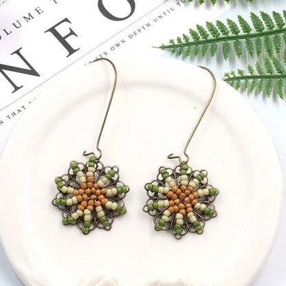 Tassel Earrings Personality Flower Handmade Jewelry