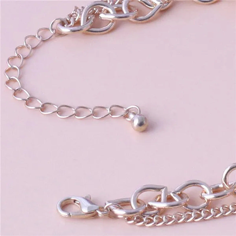 New Women'S Fashion Double Layer Mushroom Pendant Bracelet Couple DIY Jewelry