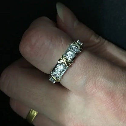 So Sparkling ! 925 Solid Sterling Silver Natural Gemstone White Sapphire Diamond