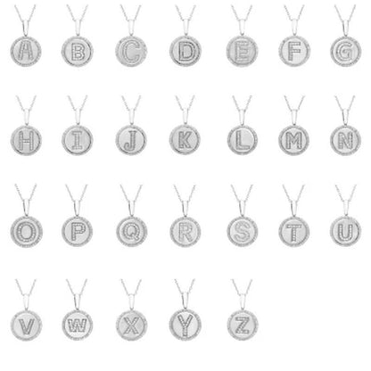 Sterling and Diamond Initial Pendant