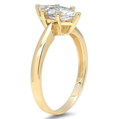 1.5 Ct Brilliant Marquise Cut VVS1 Genuine Conflict Free Clear Simulated Diamond