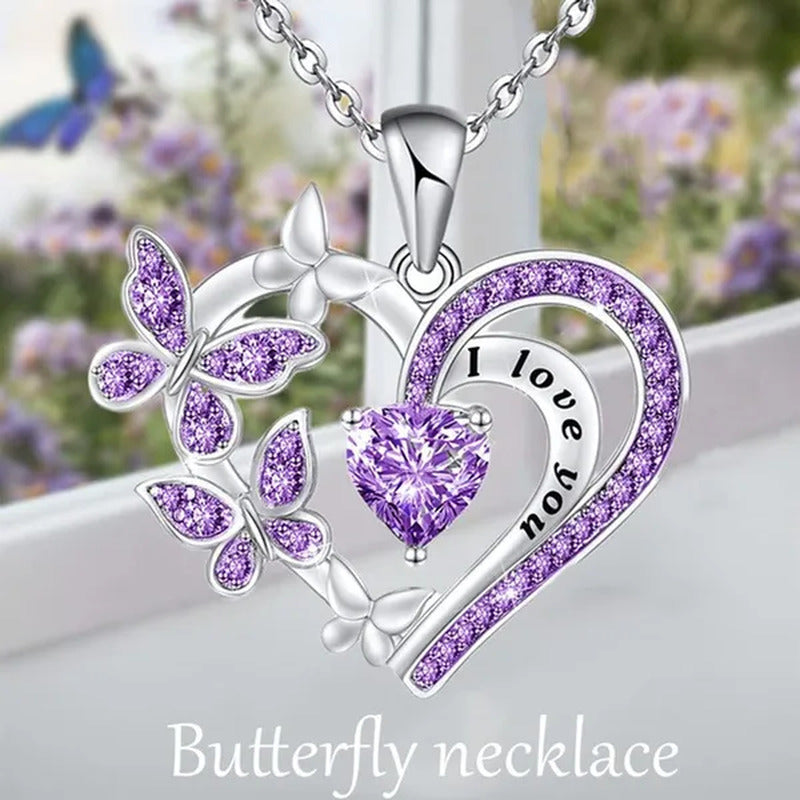 Exquisite Fashion Creative Women'S Butterfly Necklace Crystal Butterfly Jewelry