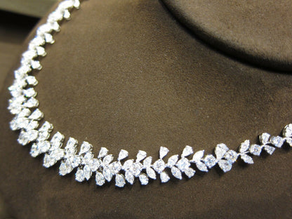 DIAMOND PEAR ROUND BRILLIANT MARQUISE SHAPE DIAMOND CHOKER SET DIAMOND NECKLACE