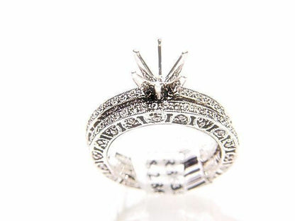 DIAMOND ROUND BRILLIANT 2 PIECE ENGAGEMENT SET 6 PRONG