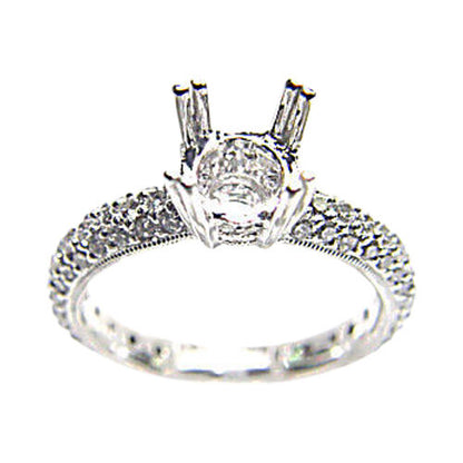 DIAMOND ROUND BR SHAPE PAVE ETERNITY SET SETTING 4 DOUBLE