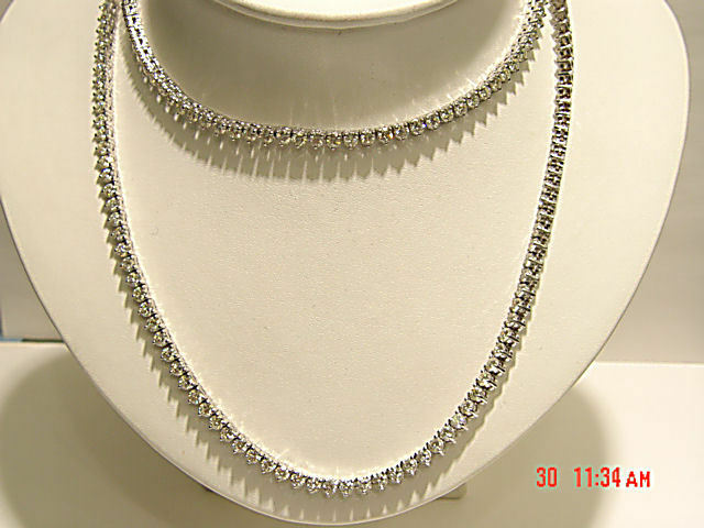 DIAMOND ROUND BRILLIANT SHAPE DIAMOND LONG INCHES TENNIS NECKLACE