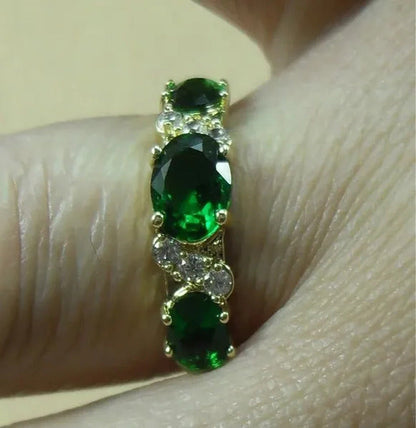 4-Color Natural 2.32CT Sapphire/Ruby/Alexandrite/Emerald Diamond 14K Yellow Gold