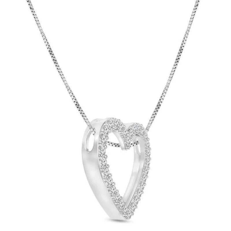 0.45 CT. T.W. Diamond Heart Pendant in 14K Gold