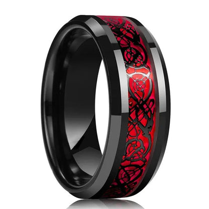 European and American Stainless Steel Dragon Pattern Men'S Ring Couple Pair Ring