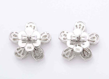Diamond Flower Earrings
