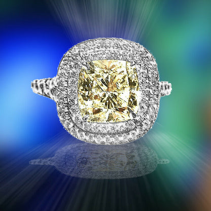 gia certified cushion shape diamond G color VS2 clarity diamond engagement ring