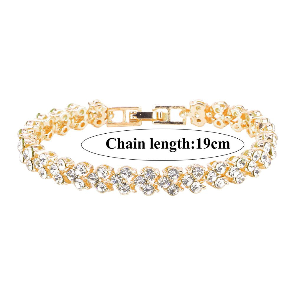 Bracelets for Teen Girls Gold Single Rhinestone Bracelet Diamond Bracelets for W