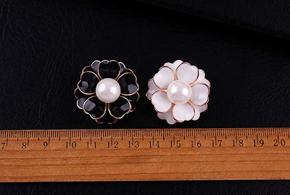 Women'S Flower Pearl Enamel Brooch Pins for Ladies Jewelry