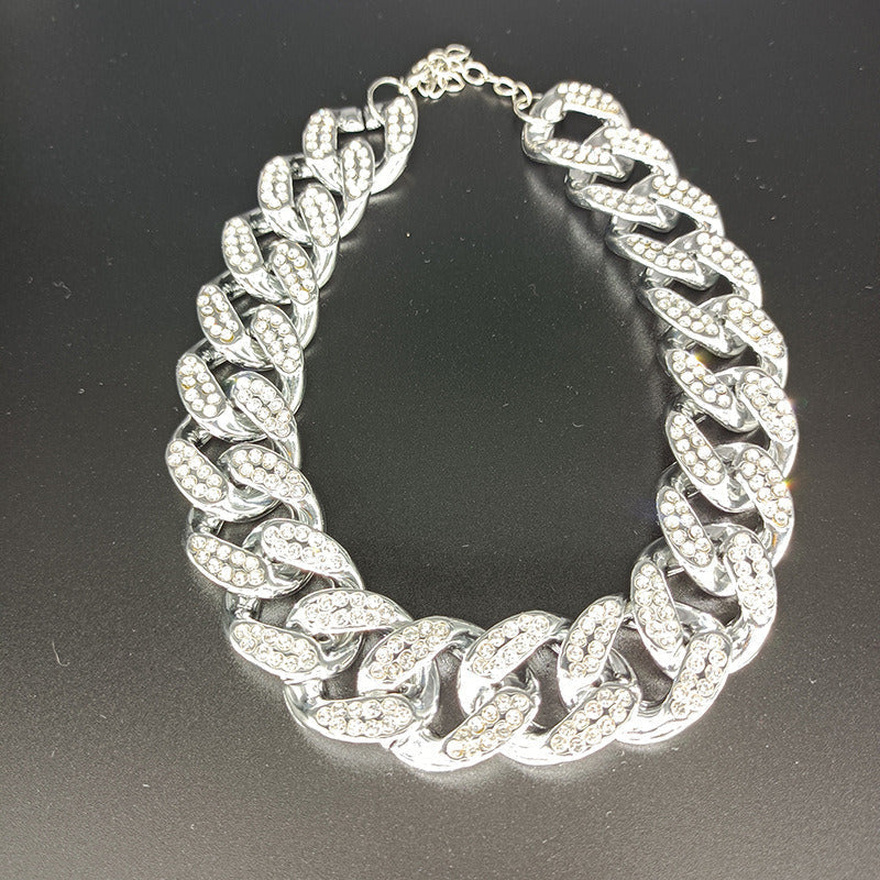 Pet Fashion Simple Diamond Gold Necklace