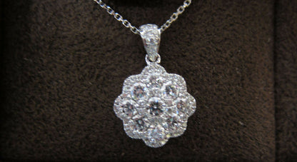 ANTIQUE STYLE DIAMOND ROUND BRILLIANT SHAPE CLUSTER