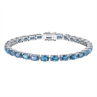 Pure 925 Sterling Silver Women'S Hand Bracelets Wholesale Natural Topaz Peridot