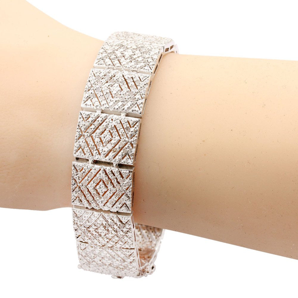 2 Carat Diamond Art Deco Bracelet, 7 Inches for Women