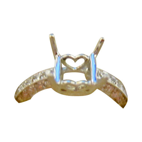 DIAMOND SETTING SIDE FRONT BACK SET HEART OUTLINE BOX