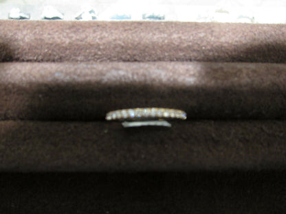 diamond rose gold round brilliant eternity band all around set diamond