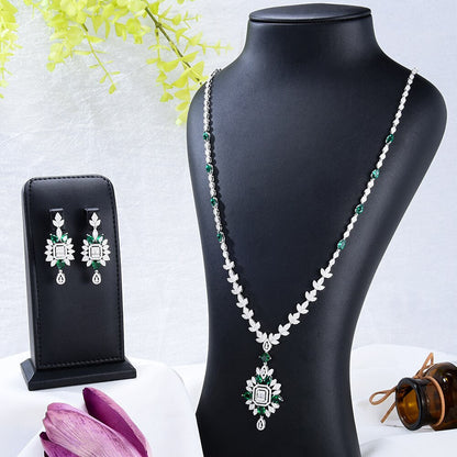 Big Fashion Luxury Waterdrop Statement Jewelry Set for Women Wedding Party