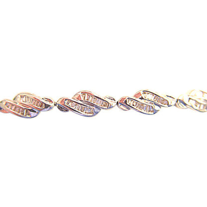 BAGUETTE SHAPE DIAMOND CHANNEL SET BRACELET DIAMOND BRACELET CUFF TENNIS DIAMOND