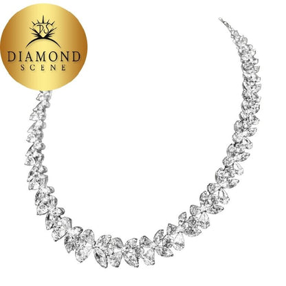 DIAMOND NECKLACE MULTI-SHAPE DIAMOND SET PRETTY DIAMOND NECKLACE SET DIAMOND