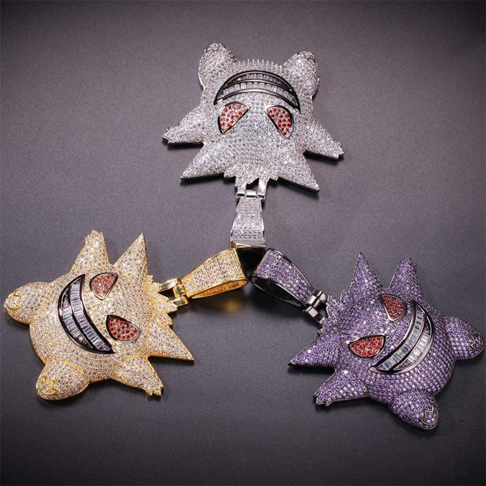 Jewelry Exquisite Big Bubble Cartoon Pendant Hip Hop Fully Iced Out Simulated Di