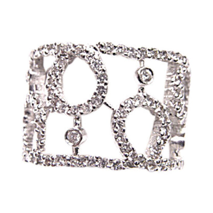 DIAMOND SET IN A WIDE BAND