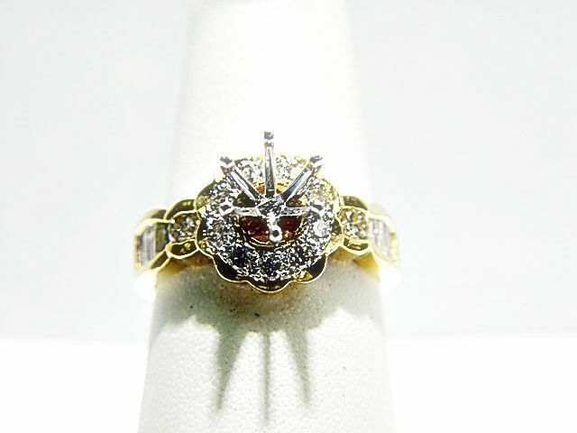 DIAMOND 12 ROUND BRILLIANT 8 BAGUETTE SHAPE SETTING