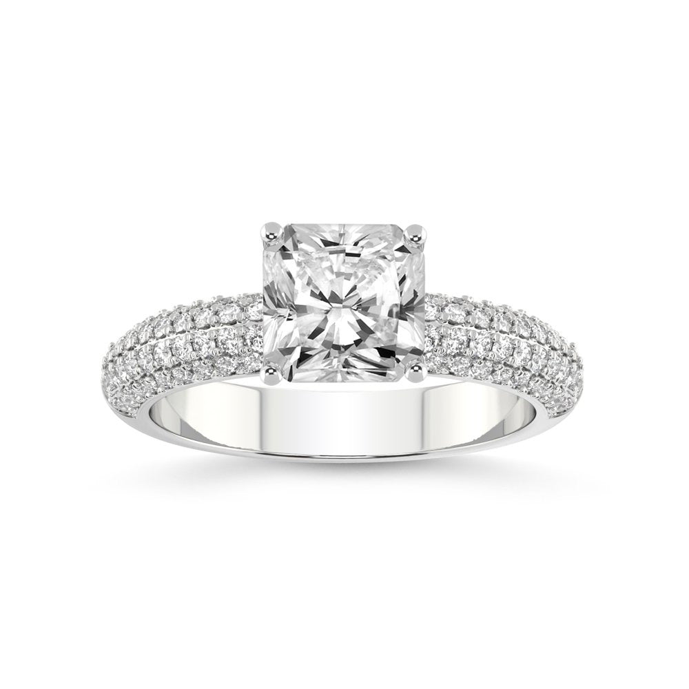 1 Carat IGI Certified Radiant Shape Lab Grown Diamond Engagement Ring | 14K Whit