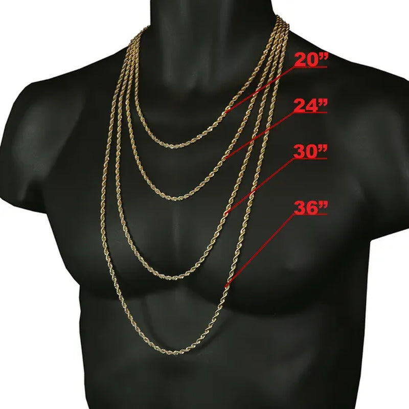 14K Gold GP Hip Hop Large Iced CZ Diamond DJ Khaled Pendant W/ Rope Chain