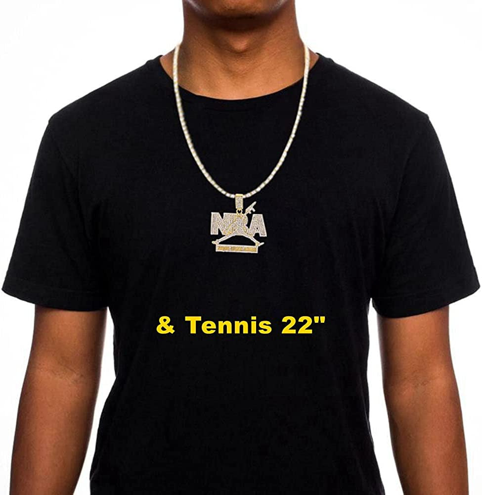 Iced Out Nba Pendant Silver Gold Young Boy Chains for Men,Hip Hop Rapper Pendant
