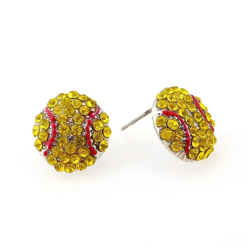 Sports Theme Diamond Zinc Alloy Earrings / Drop Earrings / Necklace