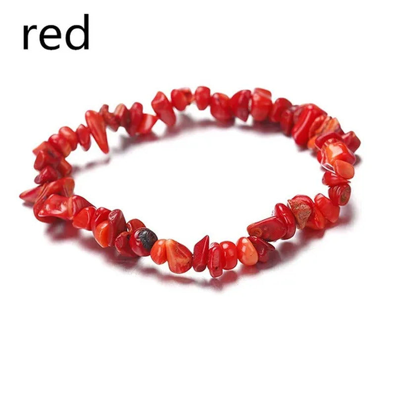 1 PC Chakra Bracelets Stone Beads Chips Single Strand Women Yoga Bracelets Lazul