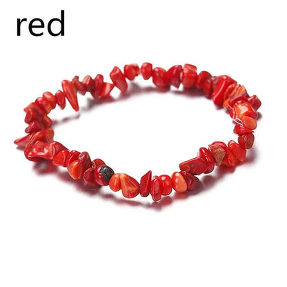 1 PC Chakra Bracelets Stone Beads Chips Single Strand Women Yoga Bracelets Lazul