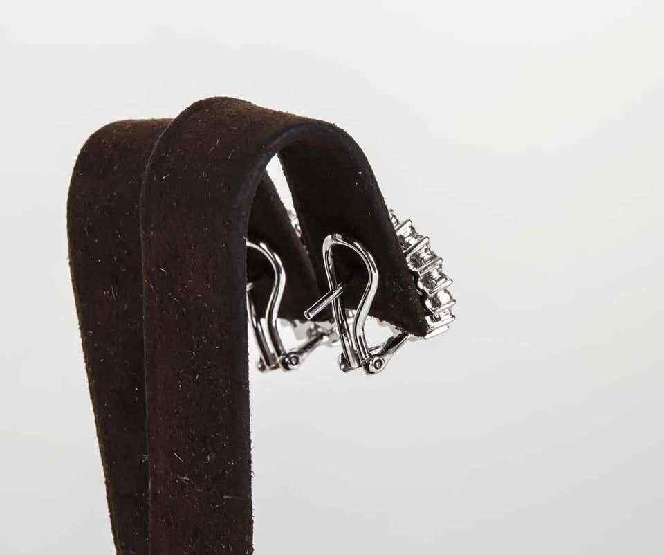 Classic Diamond White Gold Button Earrings