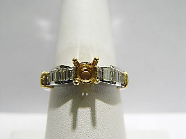 DIAMOND BAGUETTE SHAPE CHANNEL SET SETTING 4 PRONG SET