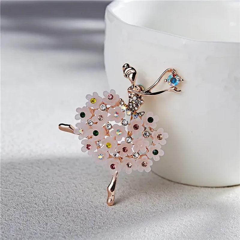 1PC Dancing Ballet Girl Brooch Pin Coat Pin for Women Girl Wedding Bridal Broach