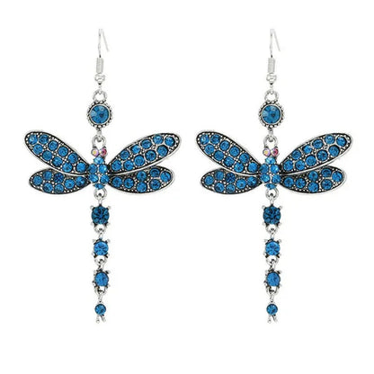 1 Pair Women'S Ethnic Style Tassel Dragonfly Earring Dragonfly Earrings with Tin