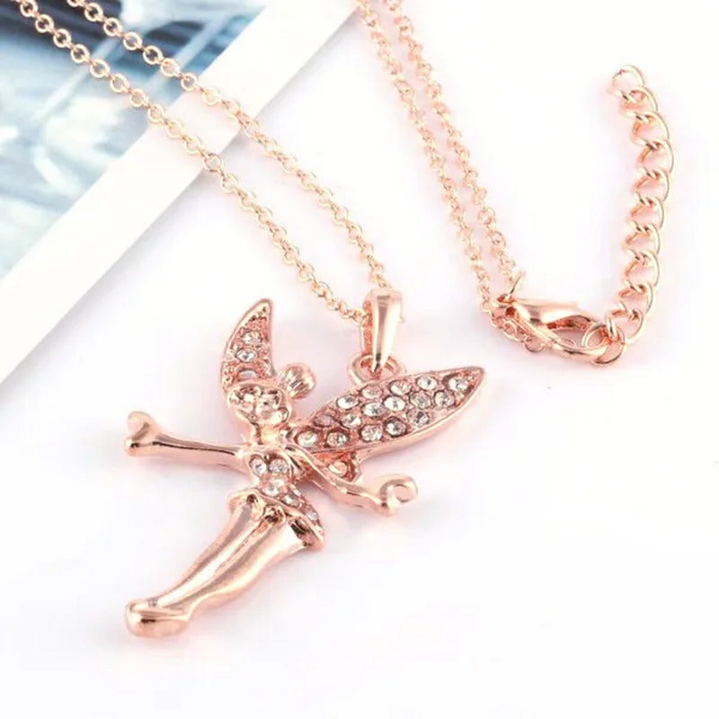 Exquisite Fashion Lovely Dancing Little Angel Pendant Necklace Women'S Zircon Ex