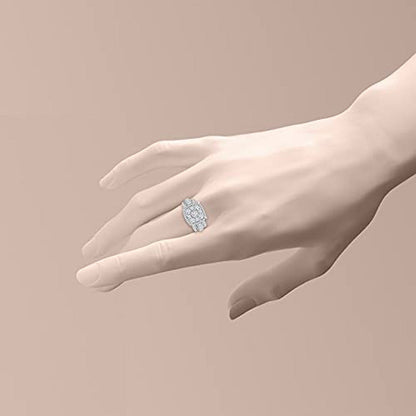 3.00 Ct. Diamond Ring for Women in 10Kt White Gold with round Diamond