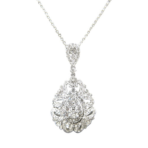 DIAMOND ROUND BRILLIANT SHAPE SET PENDANT INCLUDED 16 INCH CHAIN