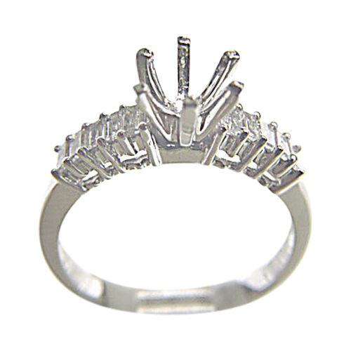 DIAMOND 10 BAGUETTE SHAPE COMMON PRONG SET SETTING 6 PRONG