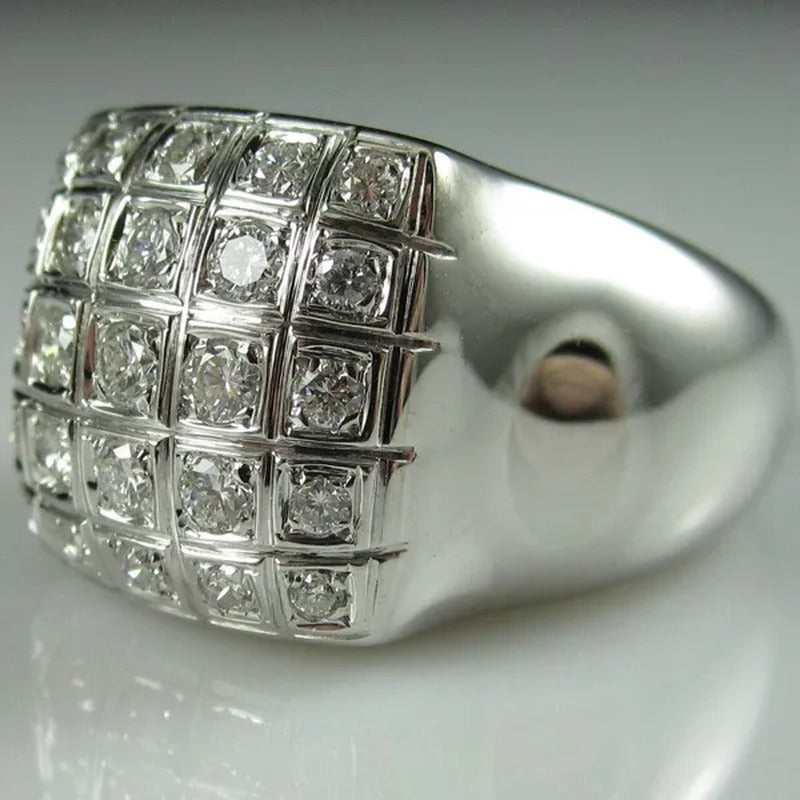 Fashion Man Jewelry White Sapphire Gemstones 925 Sterling Silver Wedding Engagem